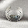Rhodium Plated Individual Bangle, Greek Key Design, Polished, Rhodium Finish, 07.329.0001.1 (18 MM Thickness, One size fits all)
