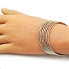 Oro Laminado Semanario Bangle, Gold Filled Style Diamond Cutting Finish, Golden Finish, 07.93.0003.04