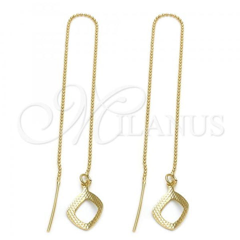Oro Laminado Threader Earring, Gold Filled Style Golden Finish, 5.115.006