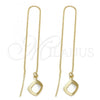 Oro Laminado Threader Earring, Gold Filled Style Golden Finish, 5.115.006