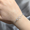 Sterling Silver Individual Bangle, Infinite Design, Polished, Silver Finish, 07.393.0004.05