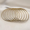 Oro Laminado Semanario Bangle, Gold Filled Style Polished, Golden Finish, 07.298.0001.05.5