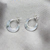 Sterling Silver Stud Earring, Hollow Design, Polished, Silver Finish, 02.401.0097