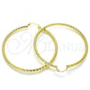 Oro Laminado Large Hoop, Gold Filled Style Diamond Cutting Finish, Golden Finish, 02.213.0150.60