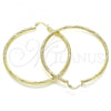 Oro Laminado Large Hoop, Gold Filled Style Diamond Cutting Finish, Golden Finish, 02.213.0242.1.60