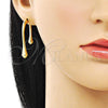 Oro Laminado Stud Earring, Gold Filled Style Polished, Golden Finish, 02.195.0232