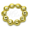 Oro Laminado Fancy Bracelet, Gold Filled Style Ball Design, Polished, Golden Finish, 03.341.2289.07