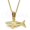 Oro Laminado Fancy Pendant, Gold Filled Style Fish Design, Polished, Golden Finish, 5.180.039