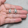 Sterling Silver Stud Earring, Teardrop Design, Polished, Silver Finish, 02.401.0090