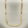 Oro Laminado Basic Necklace, Gold Filled Style Mariner Design, Polished, Golden Finish, 04.213.0134.18