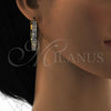 Stainless Steel Medium Hoop, with White Crystal, Polished, Golden Finish, 02.255.0001.1.35