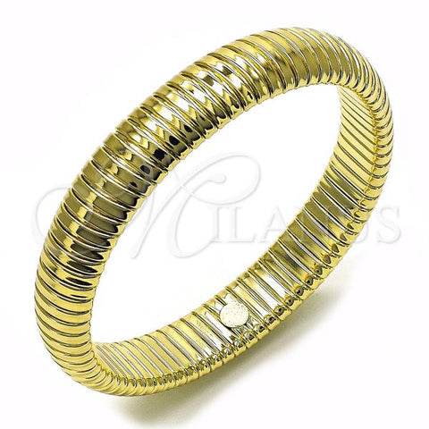 Oro Laminado Fancy Bracelet, Gold Filled Style Expandable Bead Design, Polished, Golden Finish, 03.213.0252.08