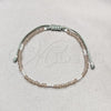 Sterling Silver Adjustable Bolo Bracelet, Ball Design, with Light Brown Crystal, Polished, Silver Finish, 03.426.0059.07