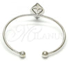 Rhodium Plated Individual Bangle, with Amethyst Swarovski Crystals, Polished, Rhodium Finish, 07.239.0006.4