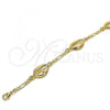 Oro Laminado Fancy Bracelet, Gold Filled Style Shell Design, Polished, Golden Finish, 03.63.2081.08