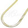 Oro Laminado Basic Necklace, Gold Filled Style Herringbone Design, Polished, Golden Finish, 04.213.0143.18