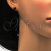 Stainless Steel Stud Earring, Star Design, with Black Crystal, Polished, Golden Finish, 02.271.0021