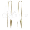 Oro Laminado Threader Earring, Gold Filled Style Golden Finish, 5.116.002