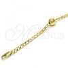 Oro Laminado Fancy Anklet, Gold Filled Style Chunky Design, Polished, Golden Finish, 03.63.2068.10