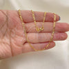 Oro Laminado Basic Necklace, Gold Filled Style Figaro Design, Polished, Golden Finish, 04.32.0017.20