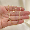 Oro Laminado Basic Necklace, Gold Filled Style Paperclip Design, Polished, Golden Finish, 04.213.0274.18