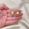 Oro Laminado Leverback Earring, Gold Filled Style Polished, Golden Finish, 02.163.0075