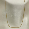 Oro Laminado Basic Necklace, Gold Filled Style Rolo Design, Polished, Golden Finish, 04.02.0020.18