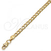 Gold Tone Basic Bracelet, Curb Design, Polished, Golden Finish, 04.242.0026.08GT