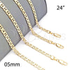 Oro Laminado Basic Necklace, Gold Filled Style Mariner Design, Polished, Golden Finish, 5.222.024.24
