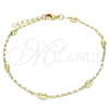 Oro Laminado Basic Anklet, Gold Filled Style Polished, Golden Finish, 04.213.0227.10