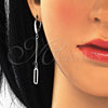 Sterling Silver Long Earring, Polished, Rhodium Finish, 02.186.0172.1