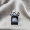 Stainless Steel Elegant Ring, with White Cubic Zirconia, Polished, Steel Finish, 01.63.0666.11