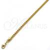 Oro Laminado Basic Necklace, Gold Filled Style Box Design, Polished, Golden Finish, 04.242.0085.30