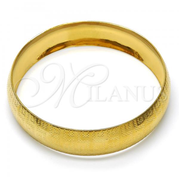 Oro Laminado Individual Bangle, Gold Filled Style Diamond Cutting Finish, Golden Finish, 07.165.0014.05