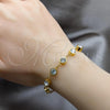 Stainless Steel Fancy Bracelet, with White Crystal, Polished, Golden Finish, 03.63.22125.08