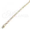 Oro Laminado Basic Anklet, Gold Filled Style Figaro Design, Polished, Golden Finish, 04.319.0004.10