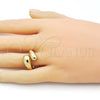 Oro Laminado Elegant Ring, Gold Filled Style Teardrop Design, Polished, Golden Finish, 01.341.0152
