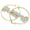 Oro Laminado Large Hoop, Gold Filled Style Polished, Golden Finish, 02.213.0175.50