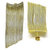 Oro Laminado Long Earring, Gold Filled Style Diamond Cutting Finish, Golden Finish, 02.341.0134