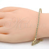 Oro Laminado Basic Bracelet, Gold Filled Style Rope Design, Polished, Golden Finish, 04.213.0105.07