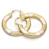 Oro Laminado Medium Hoop, Gold Filled Style Polished, Tricolor, 02.170.0226.40