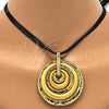 Oro Laminado Necklace and Earring, Gold Filled Style Polished, Golden Finish, 06.59.0111.1