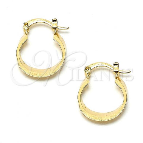 Oro Laminado Small Hoop, Gold Filled Style Polished, Golden Finish, 02.63.1082
