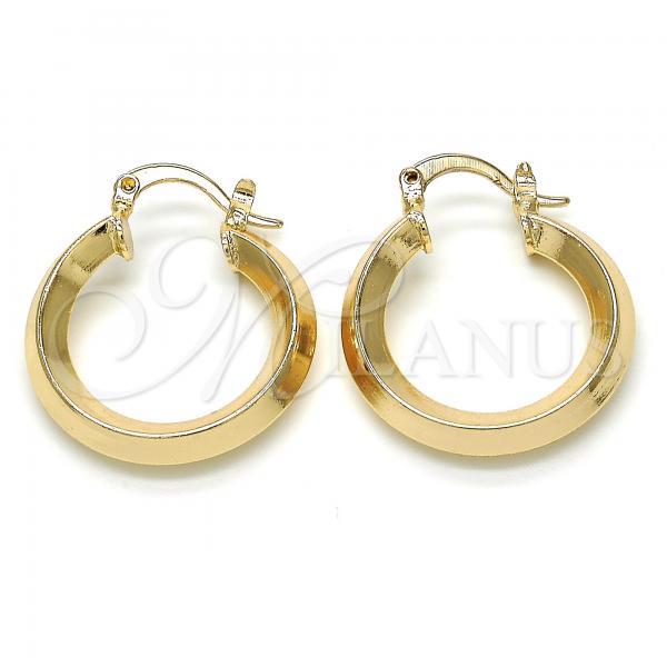 Oro Laminado Small Hoop, Gold Filled Style Polished, Golden Finish, 02.261.0028.25
