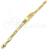 Oro Laminado ID Bracelet, Gold Filled Style Polished, Golden Finish, 03.334.0004.06