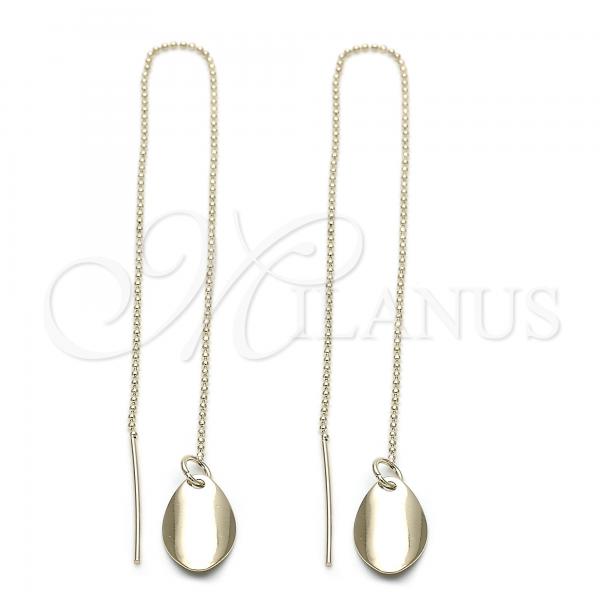 Oro Laminado Threader Earring, Gold Filled Style Golden Finish, 5.116.001