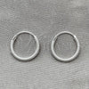 Sterling Silver Small Hoop, Diamond Cutting Finish, Silver Finish, 02.401.0028.12