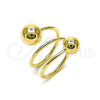 Oro Laminado Elegant Ring, Gold Filled Style Ball Design, Polished, Golden Finish, 01.163.0004