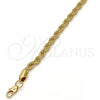 Gold Tone Basic Bracelet, Rope Design, Polished, Golden Finish, 04.242.0041.09GT