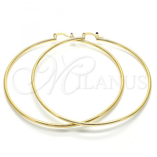 Oro Laminado Extra Large Hoop, Gold Filled Style Polished, Golden Finish, 5.134.002.70